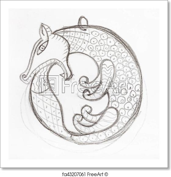 561x581 Free Art Print Of Pendant Sketch - Pendant Sketch