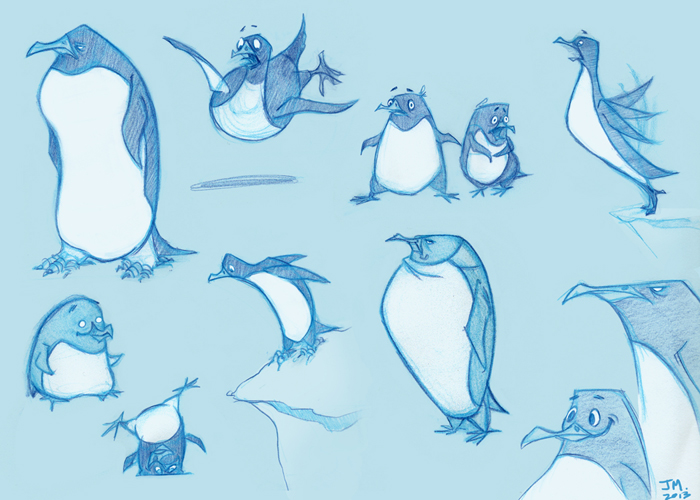 700x500 Jess Morris Animator Penguin Sketch - Penguin Sketch