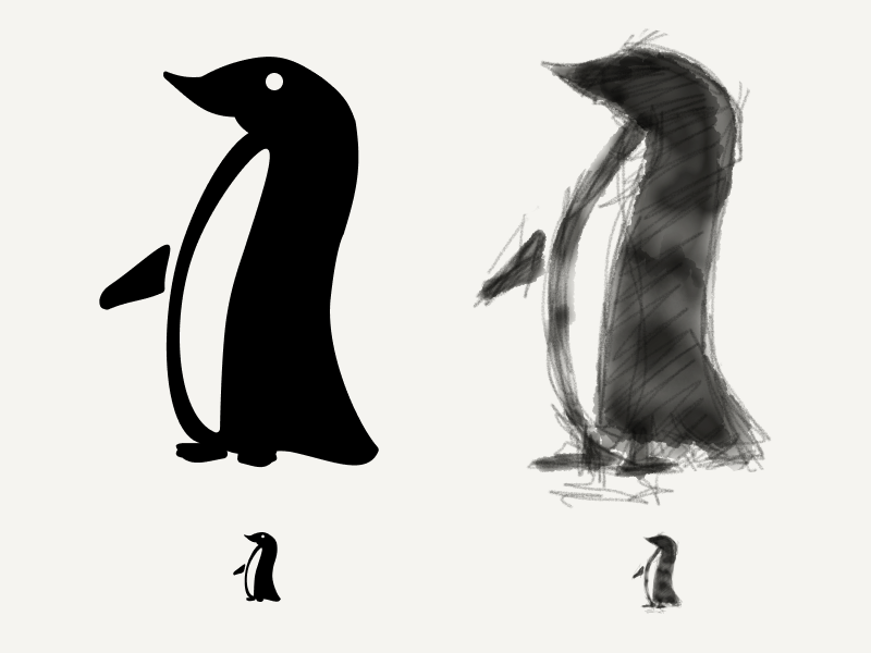 800x600 Penguin Sketch By Brian Hinton - Penguin Sketch