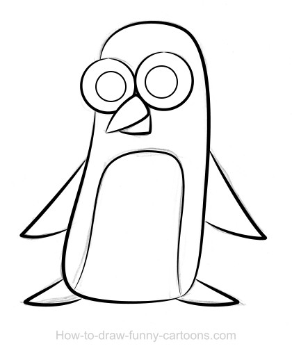 420x518 Penguin Drawings (Sketching + Vector) - Penguin Sketch