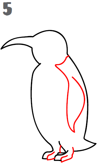 320x540 How To Draw A Penguin - Penguin Sketch