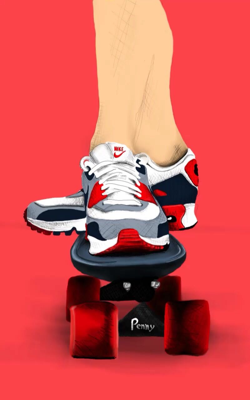 800x1280 Autodesk Sketch On Kindle - Penny Board Sketch