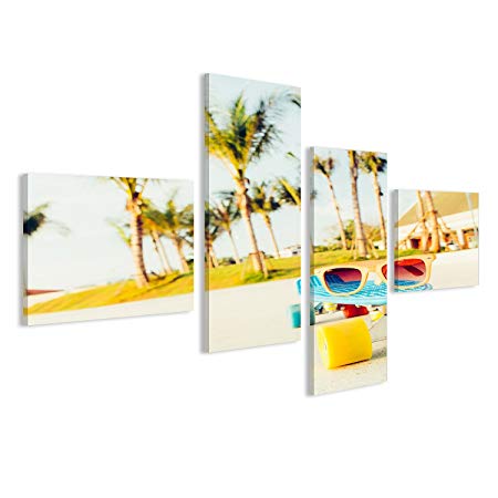 450x450 Islandburner Canvas Wall Art Sunglasses On The Blue Penny Board - Penny Board Sketch