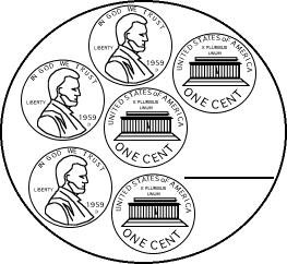 263x242 How Many Pennies - Penny Sketch