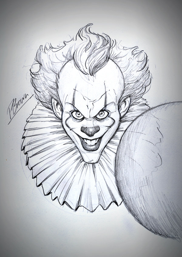 Pennywise Sketch at PaintingValley.com | Explore collection of ...