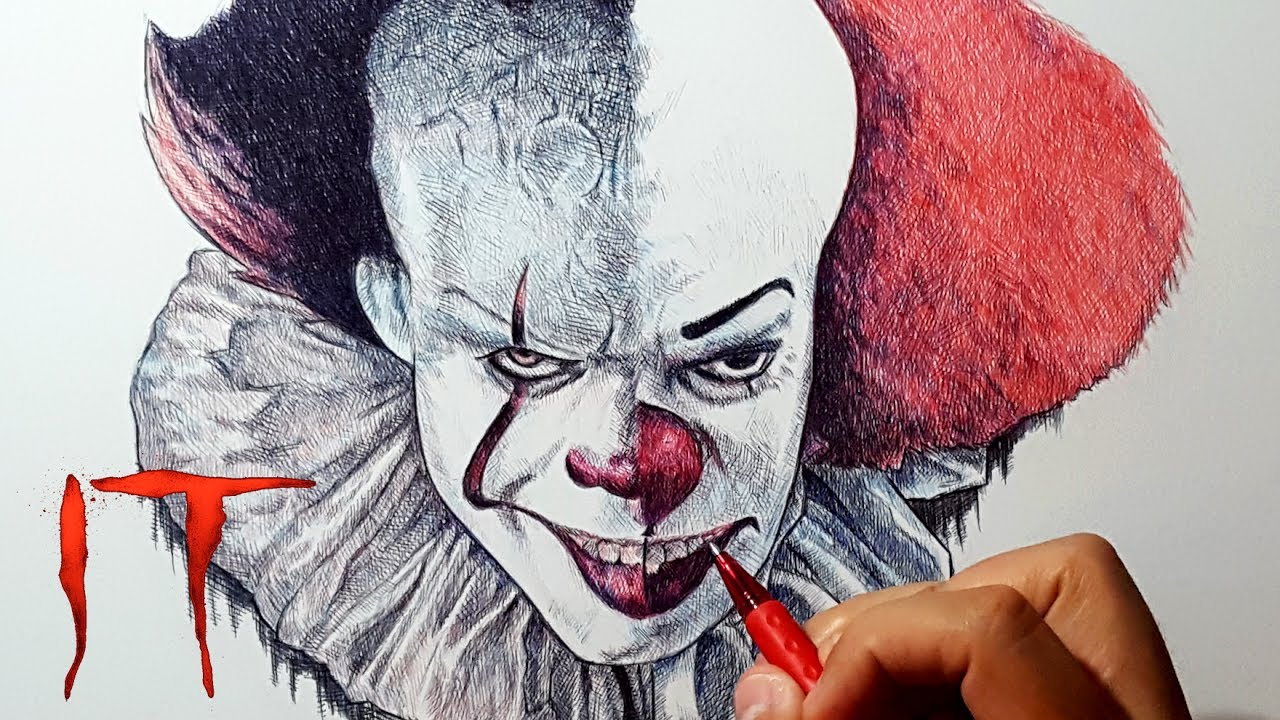 1280x720 Pennywise The Clown 2017 Vs 1990 Drawing - Pennywise Sketch