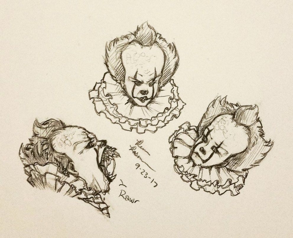 992x806 Pennywise Sketches! By Buteonineowl Inspiration - Pennywise Sketch