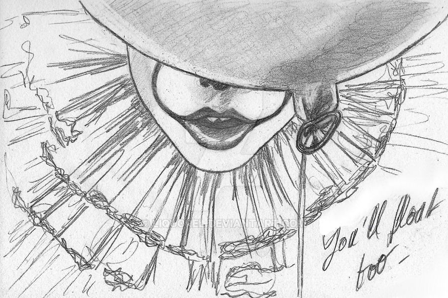 900x599 It 2017 - Pennywise The Clown Sketch