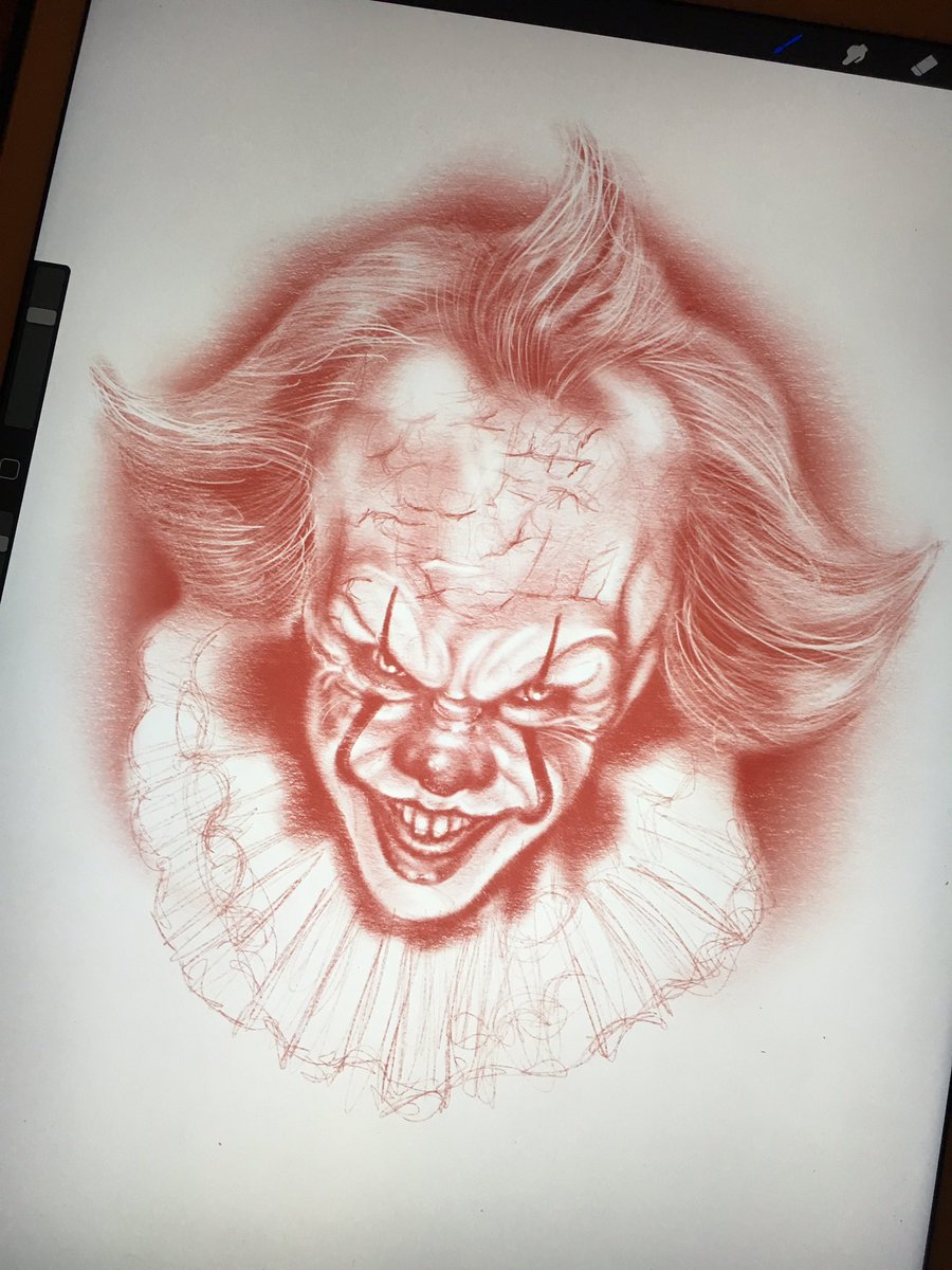 900x1200 Jacob Lennon Tattoo On Twitter A Really Quick Sketch Of - Pennywise The Clown Sketch