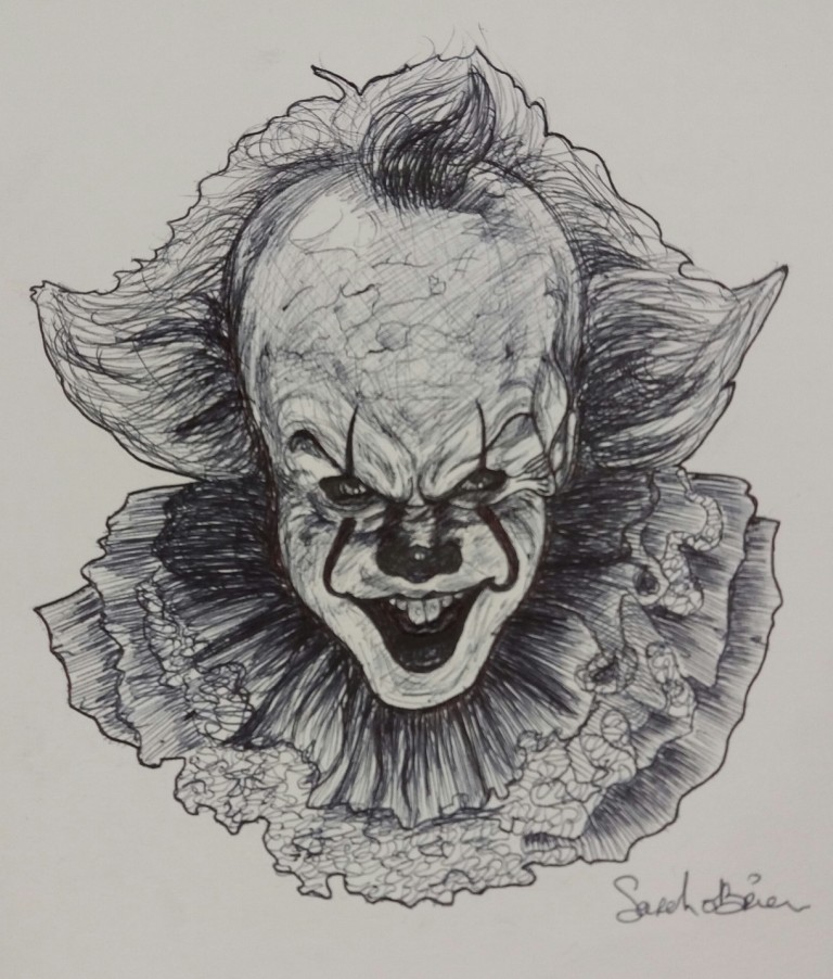 Pennywise The Clown Sketch at PaintingValley.com | Explore collection ...