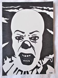 225x300 A4 Art Marker Pen Sketch Drawing Pennywise The Clown From Stephen - Pennywise The Clown Sketch
