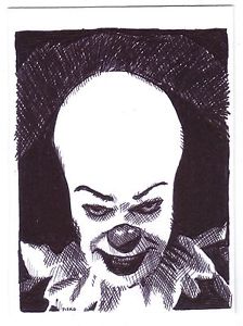 224x300 Aceo Sketch Card Tim Curry As Pennywise The Clown 2 From Stephen - Pennywise The Clown Sketch