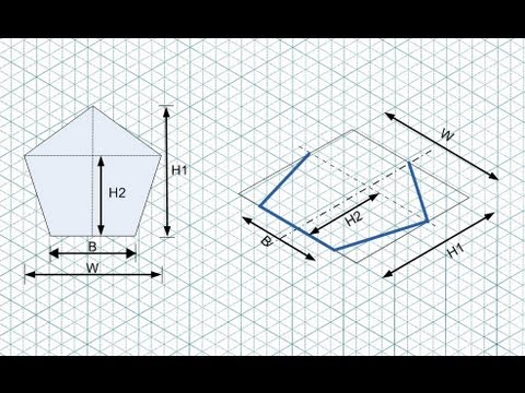 480x360 Isometric Drawing - Pentagon Sketch