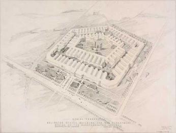 346x263 Right Out Our Front Door The Pentagon, East Arlington And Queen - Pentagon Sketch