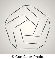 180x195 Sketch Paradox Polygon. Vector Hexagon. Penrose Shape On... Vector - Pentagon Sketch