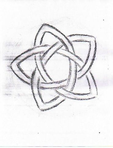 370x481 Grade 4 Form Drawing - Pentagram Sketch