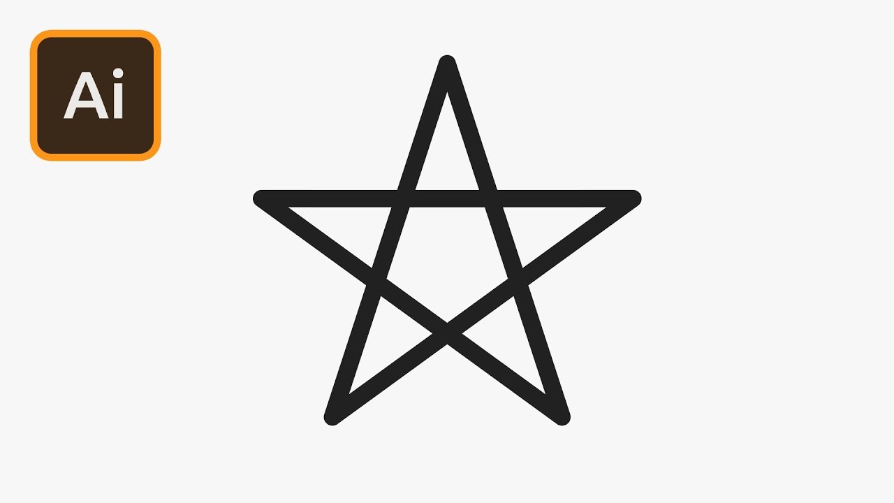 1280x720 Pentagram Star In Illustrator 2 Minute Tutorial - Pentagram Sketch