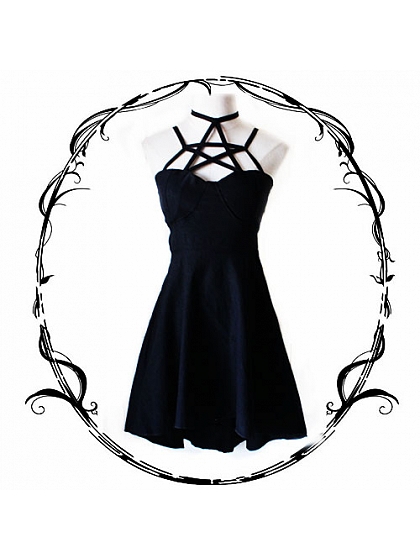 420x560 Pentagram Style Punk Dress - Pentagram Sketch