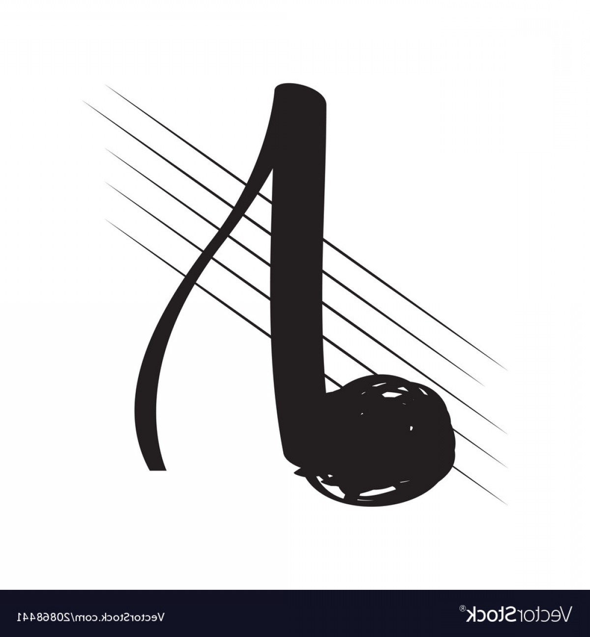 1200x1296 Sketch Of A Eighth Note On A Pentagram Vector Shopatcloth - Pentagram Sketch