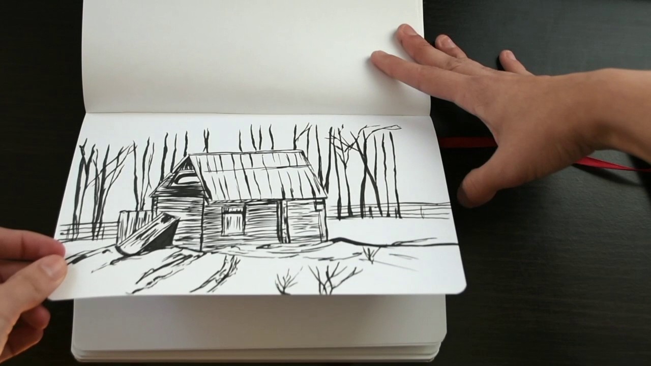 1280x720 Strathmore And Pentalic Sketchbook Review - Pentalic Nature Sketch