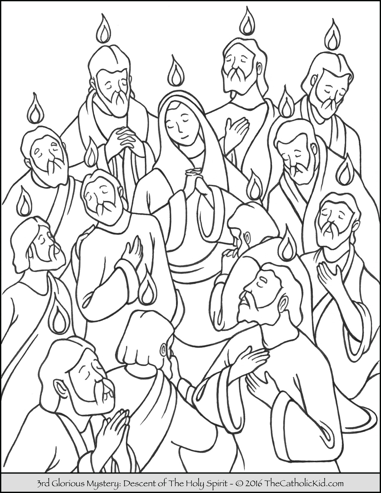 1275x1650 Holy Spirit Coloring - Pentecost Sketch