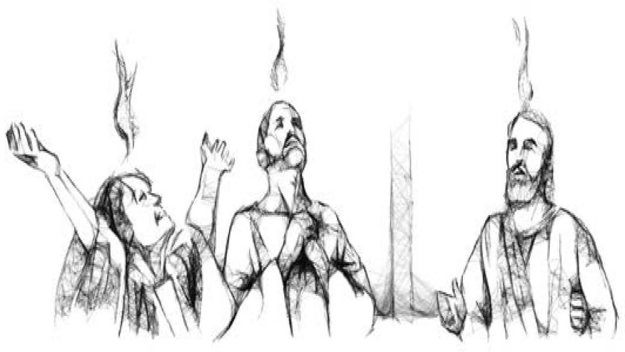 1280x720 2. Pentecost (July 14) Sabbath School 2018 Quarter 3 Lesson The - Pentecost Sketch