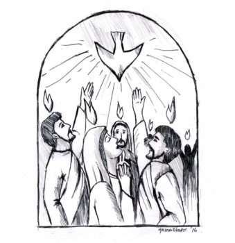 339x350 Pentecost Day - Pentecost Sketch