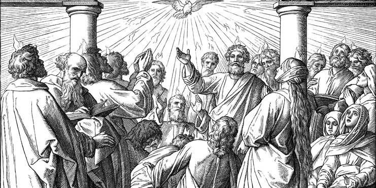 741x371 Pentecost Saude Jerico Lutheran Church - Pentecost Sketch