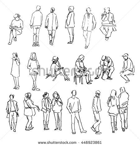 450x470 Hand Drawing People Sketch Collection, Vector Illustration - People Sketches