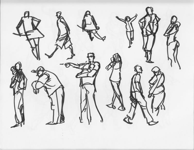 799x618 People Sketches, More On Link ) Architectural Entourage - People Sketches