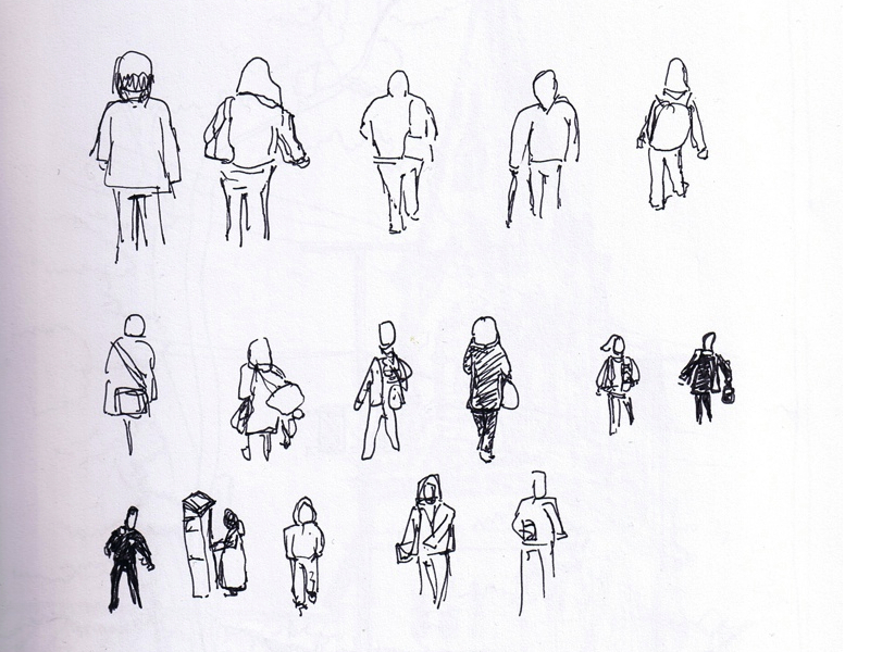 800x600 Sketching Around In Ottawa - People Walking Sketch