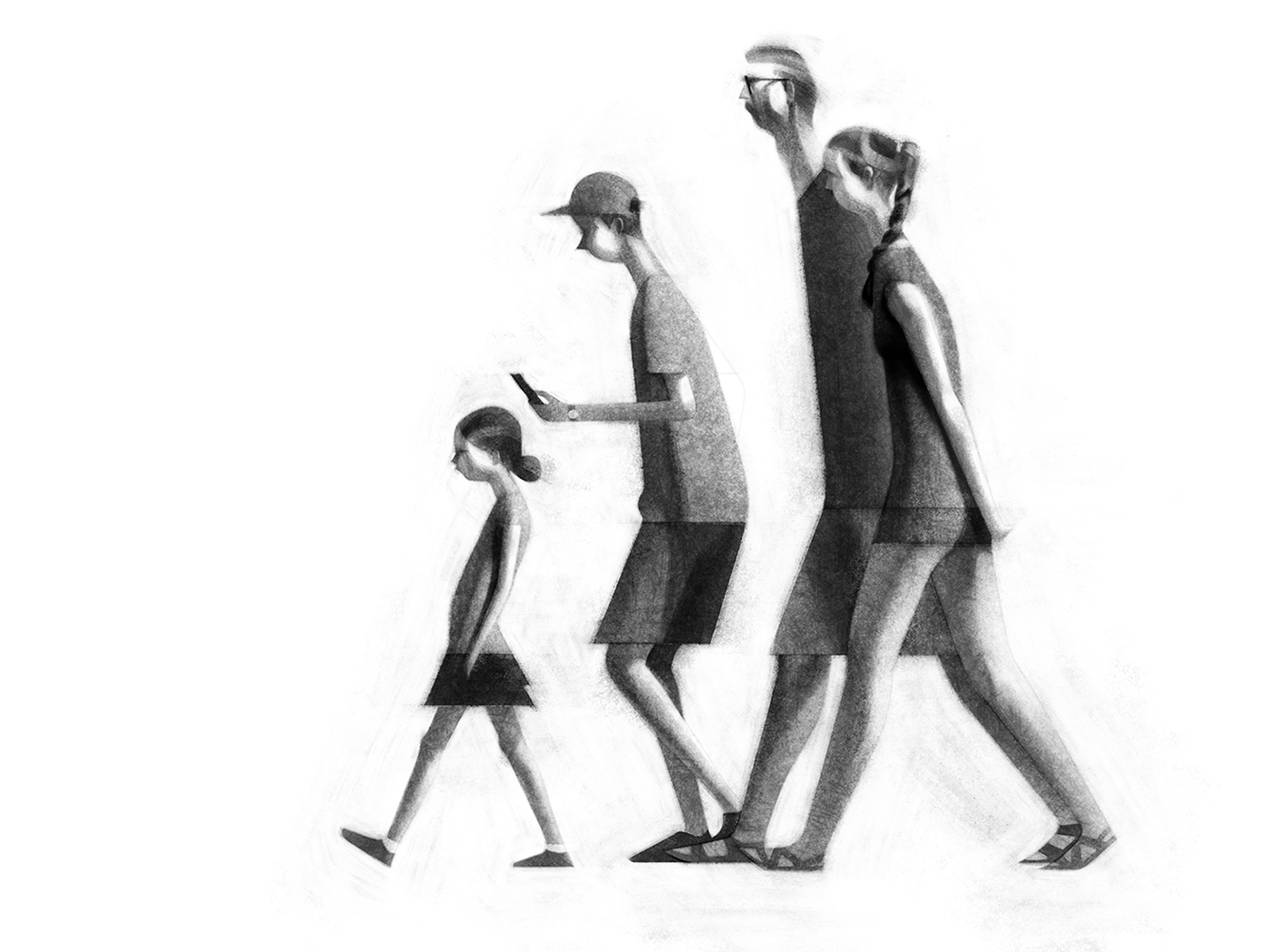 1400x1050 People Walking On Behance - People Walking Sketch