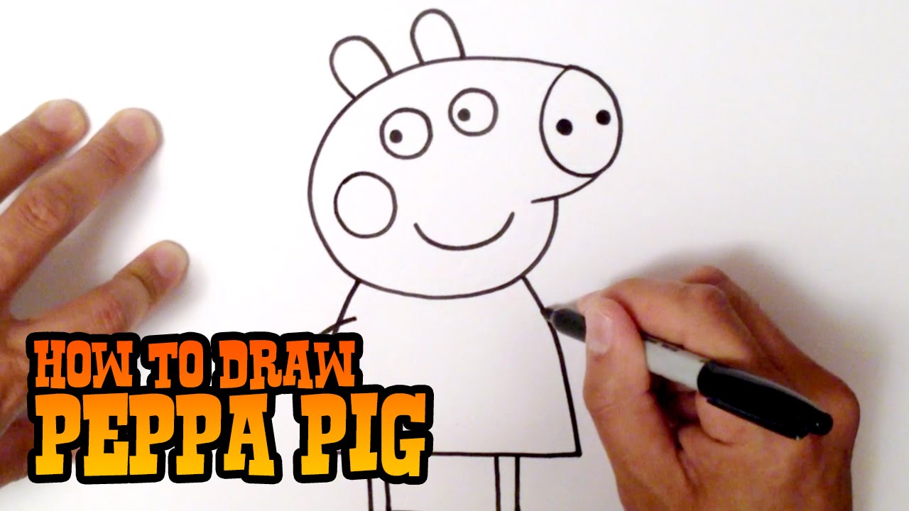 1280x720 How To Draw Peppa Pig - Peppa Pig Sketch