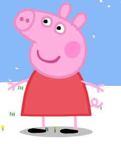 240x285 How To Draw Peppa Pig Feltmagnet - Peppa Pig Sketch