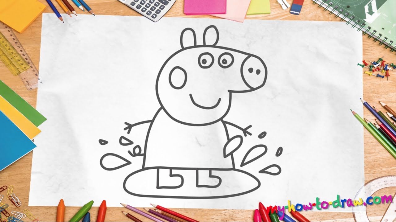 1280x720 How To Draw Peppa Pig - Peppa Pig Sketch