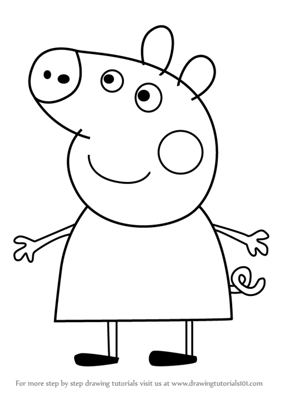 Peppa Pig Sketch at PaintingValley.com | Explore collection of Peppa ...