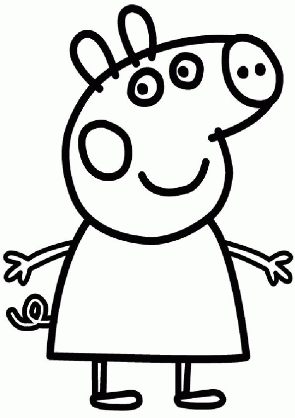 595x842 Peppa Pig Coloring - Peppa Pig Sketch