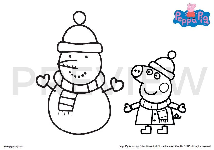 901x630 Peppa Pig Christmas Activities - Peppa Sketch