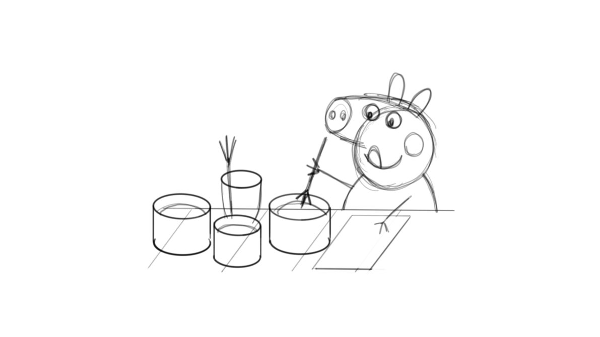 1191x670 Peppa Pig Sketch By Dailycartoondrawings - Peppa Sketch