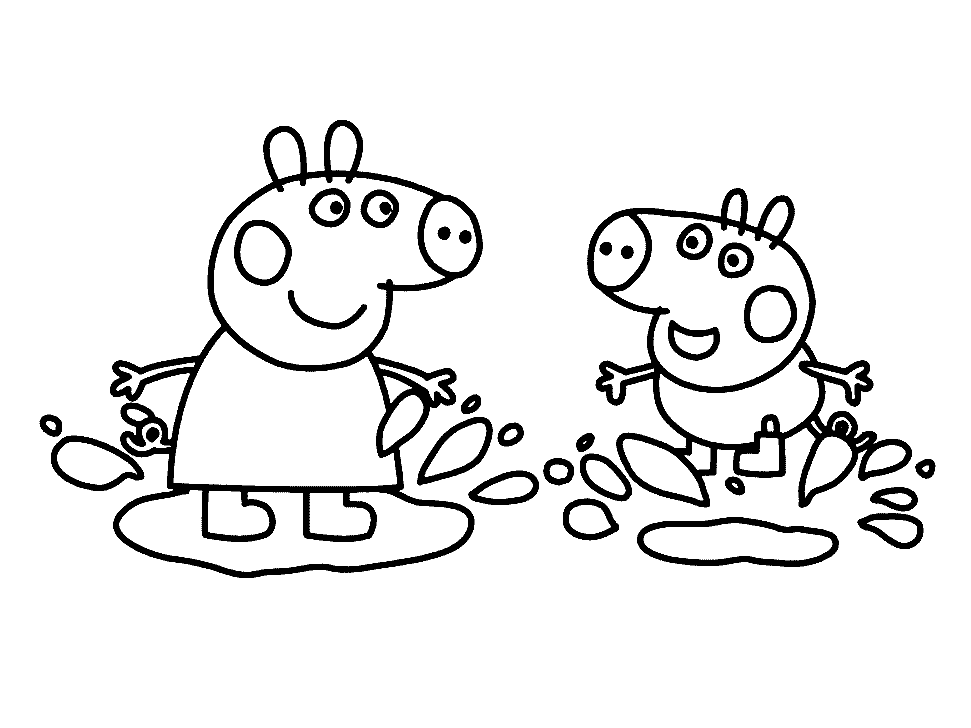971x728 Peppa Pig Coloring Pages Printable Peppa Pig Cartoon Coloring - Peppa Sketch