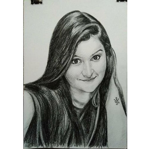 500x500 Pencil Portrait Sketch, Pencil Sketches - Perfect Sketch