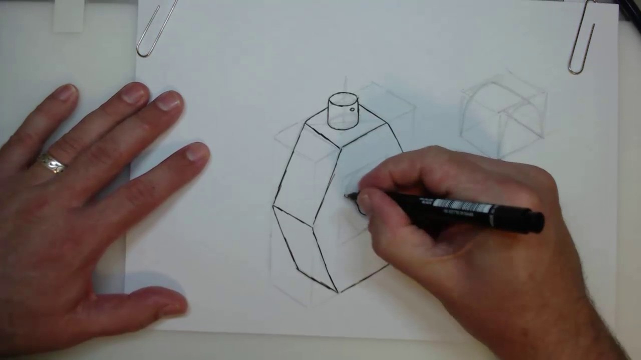 1280x720 Sketching Perfume Bottles Using Isometric Crating - Perfume Bottle Sketch