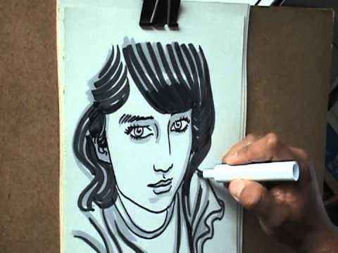 480x360 Drawing Portraits Using Permanent Ink Markers By Artemiogevara - Permanent Marker Sketch