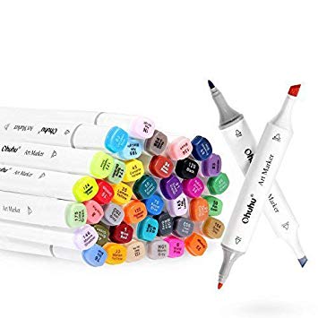 355x355 Ohuhu 40 Colors Dual Tips Permanent Marker Pens Art Markers For - Permanent Marker Sketch