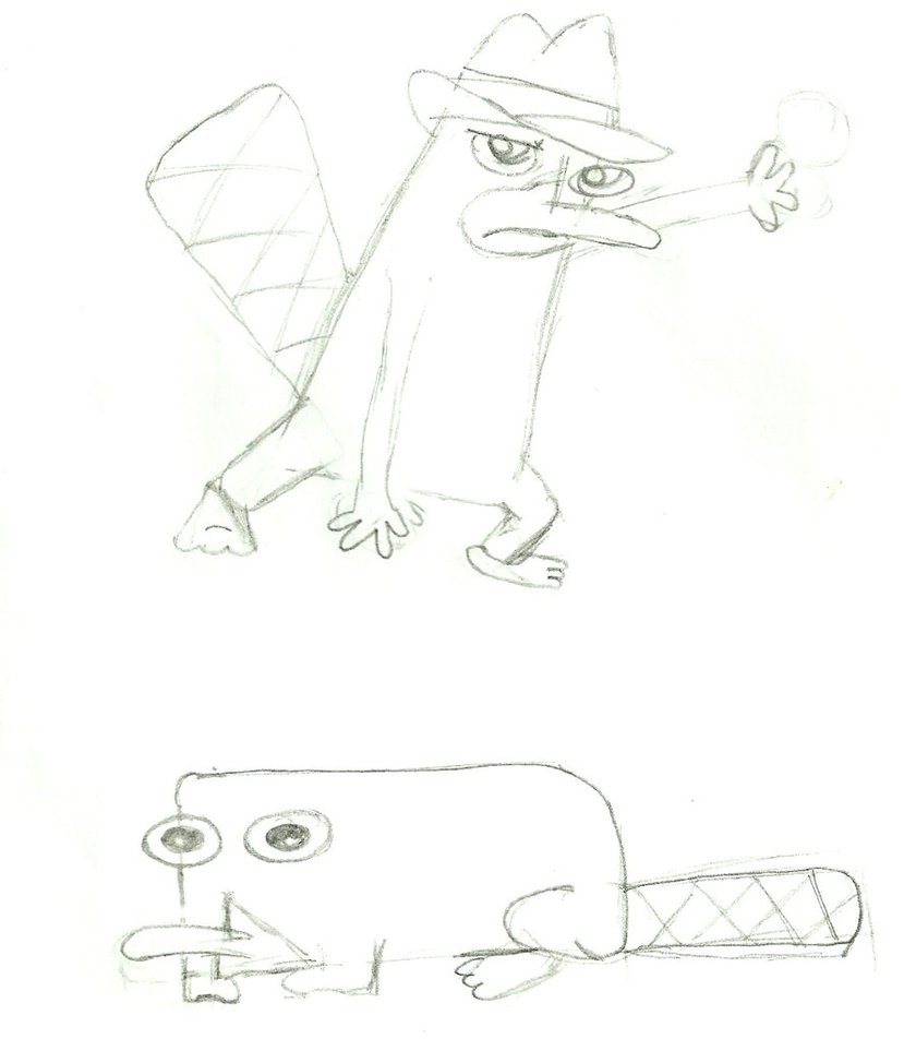 840x952 Perry The Platypus Sketches By Snowshi - Perry The Platypus Sketch