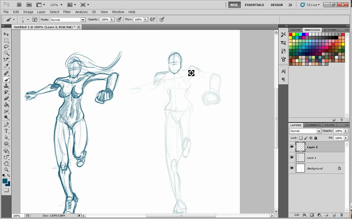 1156x720 How To Draw Person Running - Person Running Sketch
