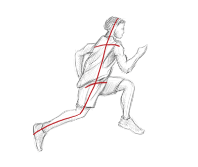 400x338 How To Draw A Person Running - Person Running Sketch