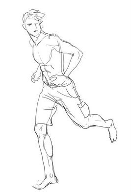 267x400 Running Pose By George G Draw Drawings, Pose - Person Running Sketch