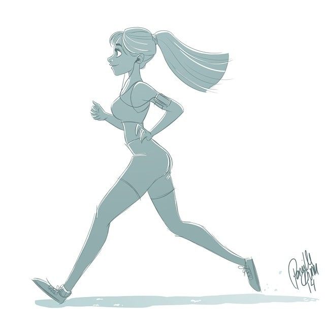 640x640 Running. - Person Running Sketch