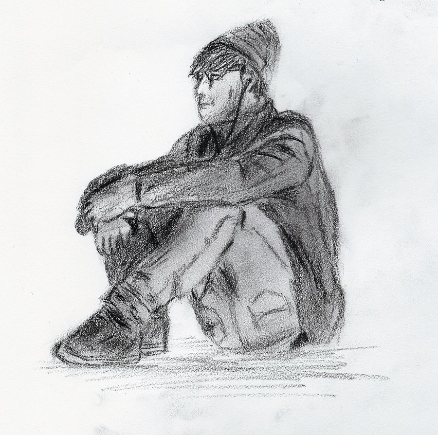 900x894 Quick Person Sketch Charcoal By Jmillart - Person Sketch